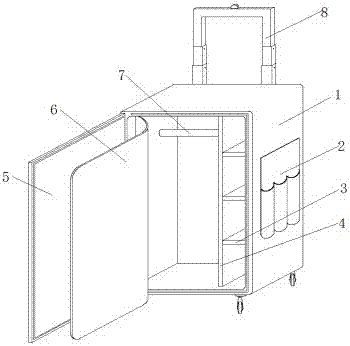 Traveling case capable of hanging clothes