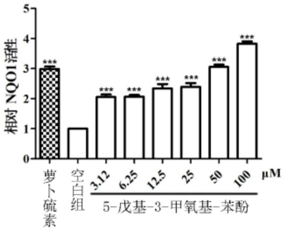 Application of 5-pentyl-3-methoxy-phenol in the preparation of oxidative stress or inflammatory response-induced disease prevention products