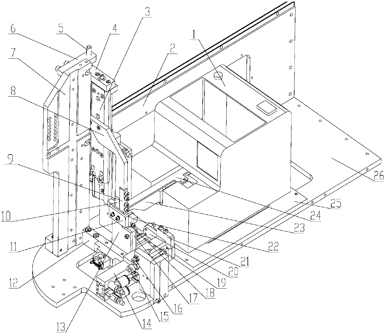 A nail transporting device and a screwing manipulator system with the device