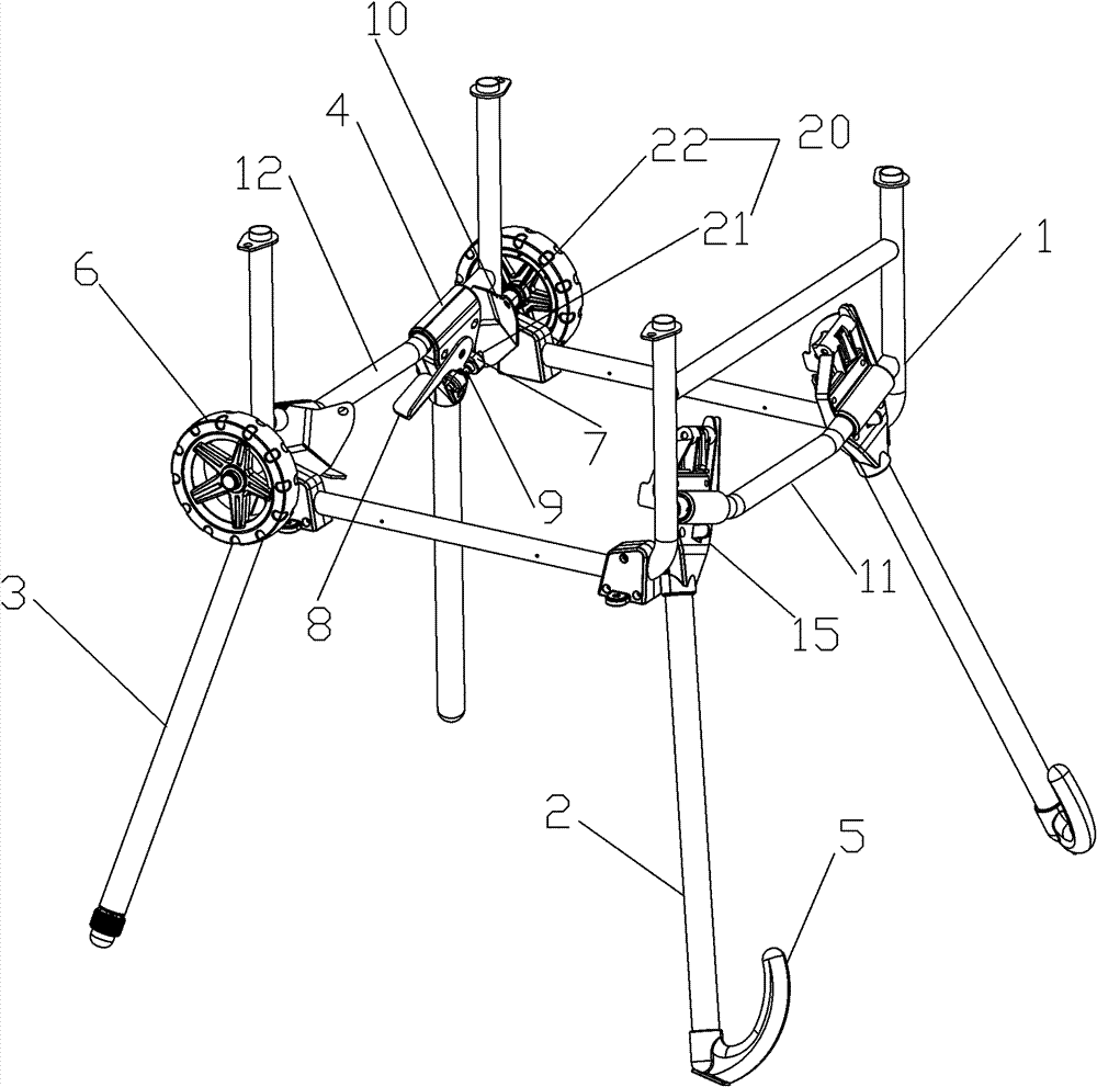 Foldable hand-push type support