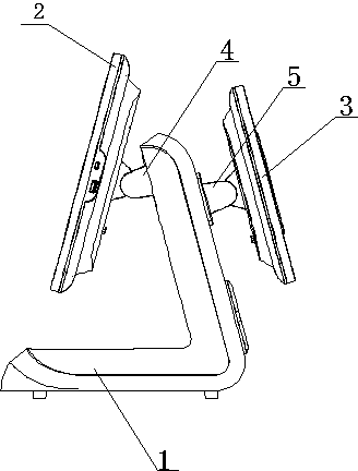 Double-screen display payment terminal