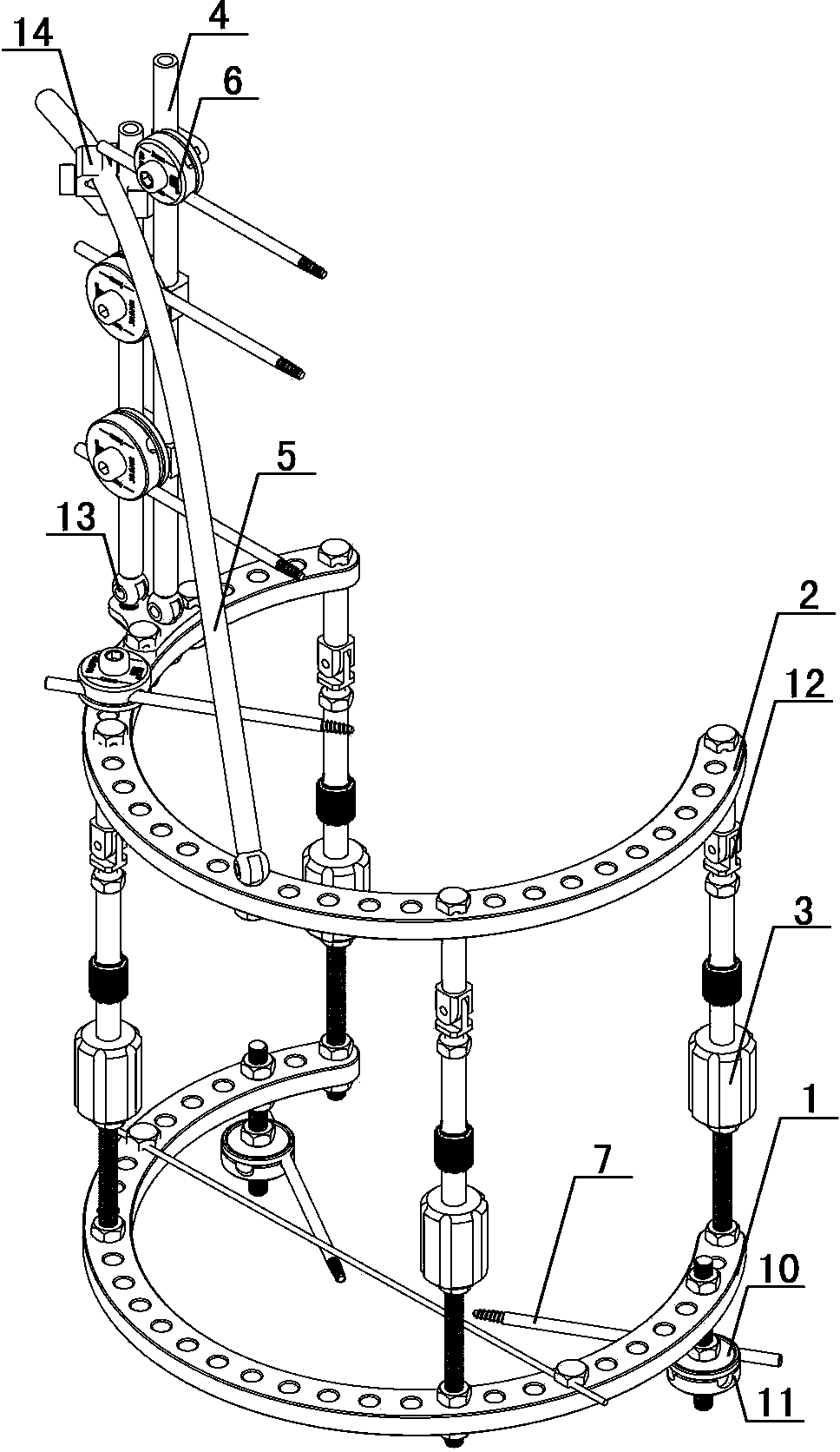 Hip joint correction and thighbone extender