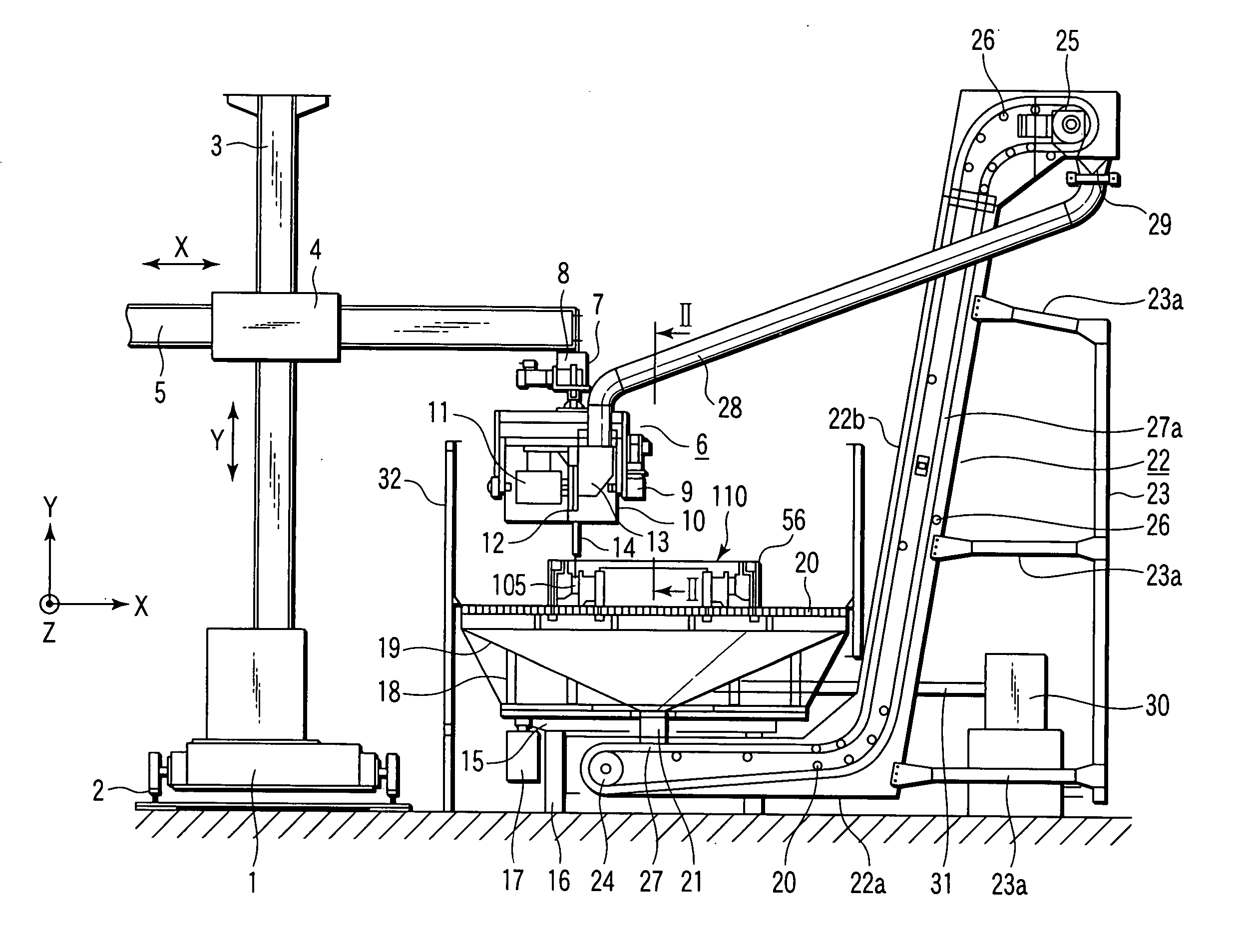 Large part polishing apparatus and polishing method