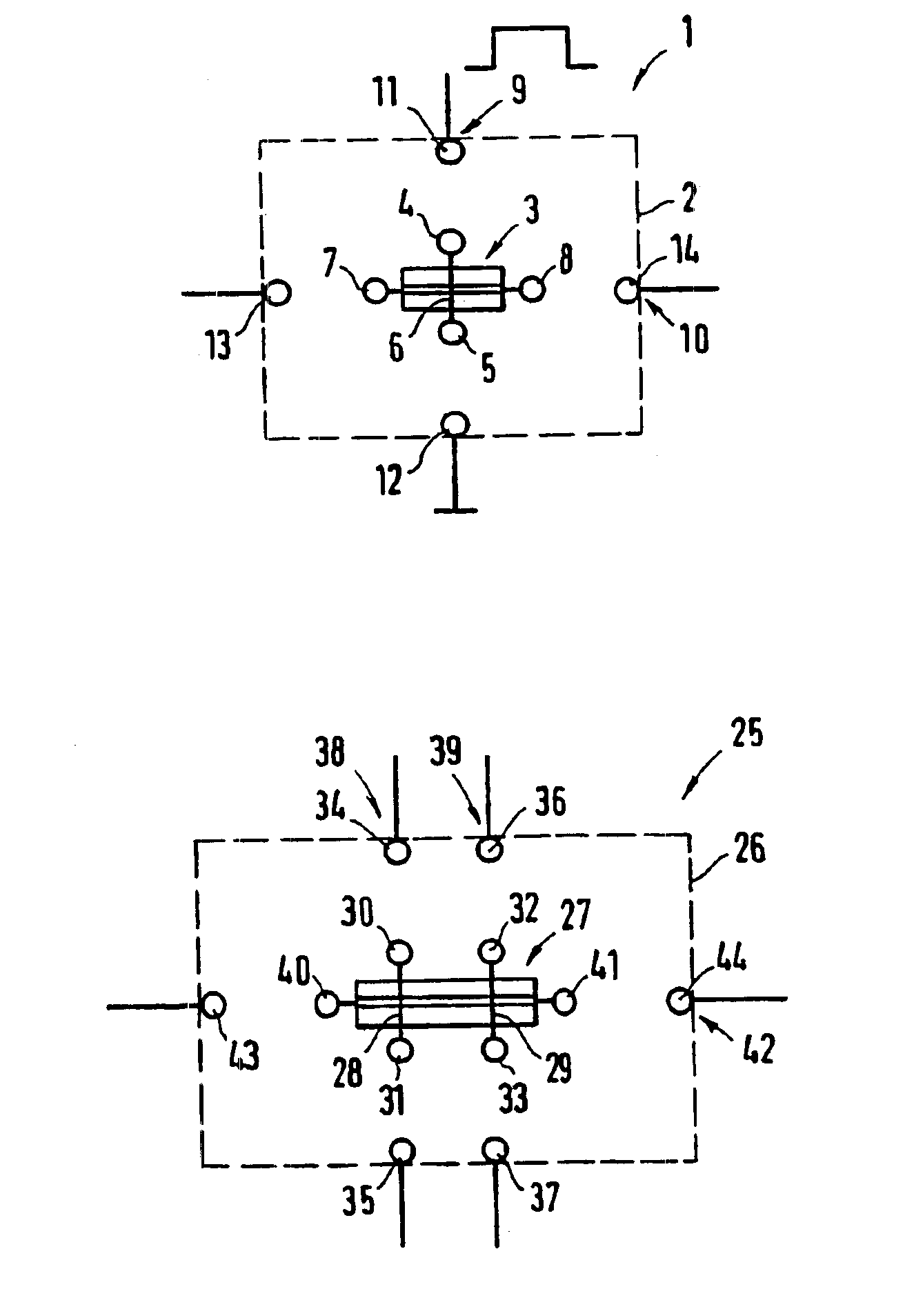 Standard cell arrangement for a magneto-resistive component