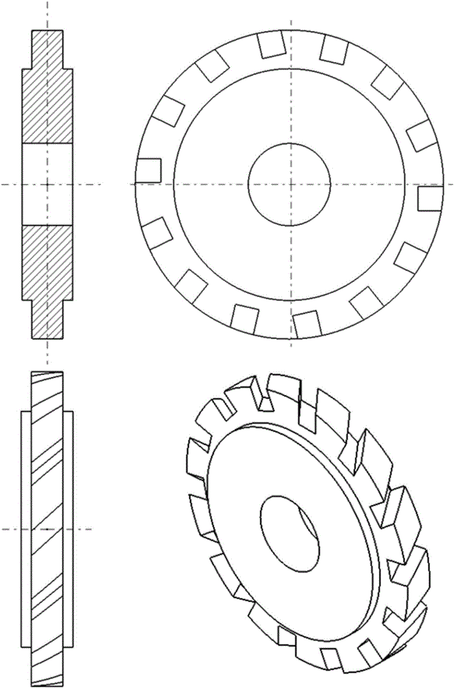 Non-API thread ring gauge electroplating super-hard abrasive molded grinding wheel matrix structure design method