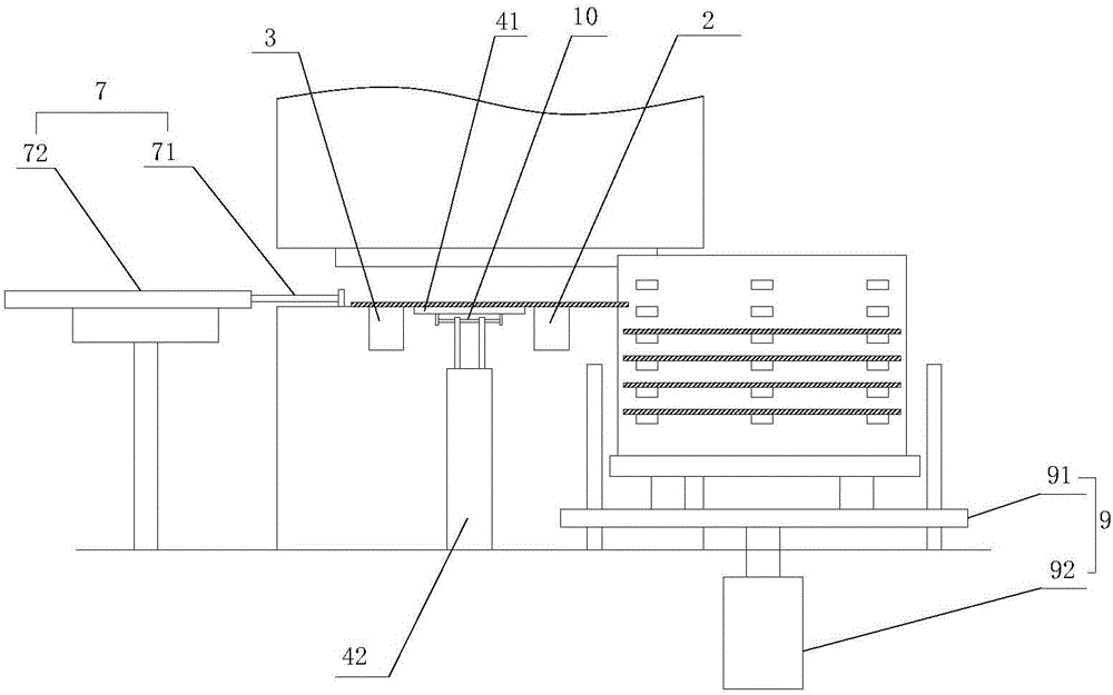 Automatic bending device of elevator door plates