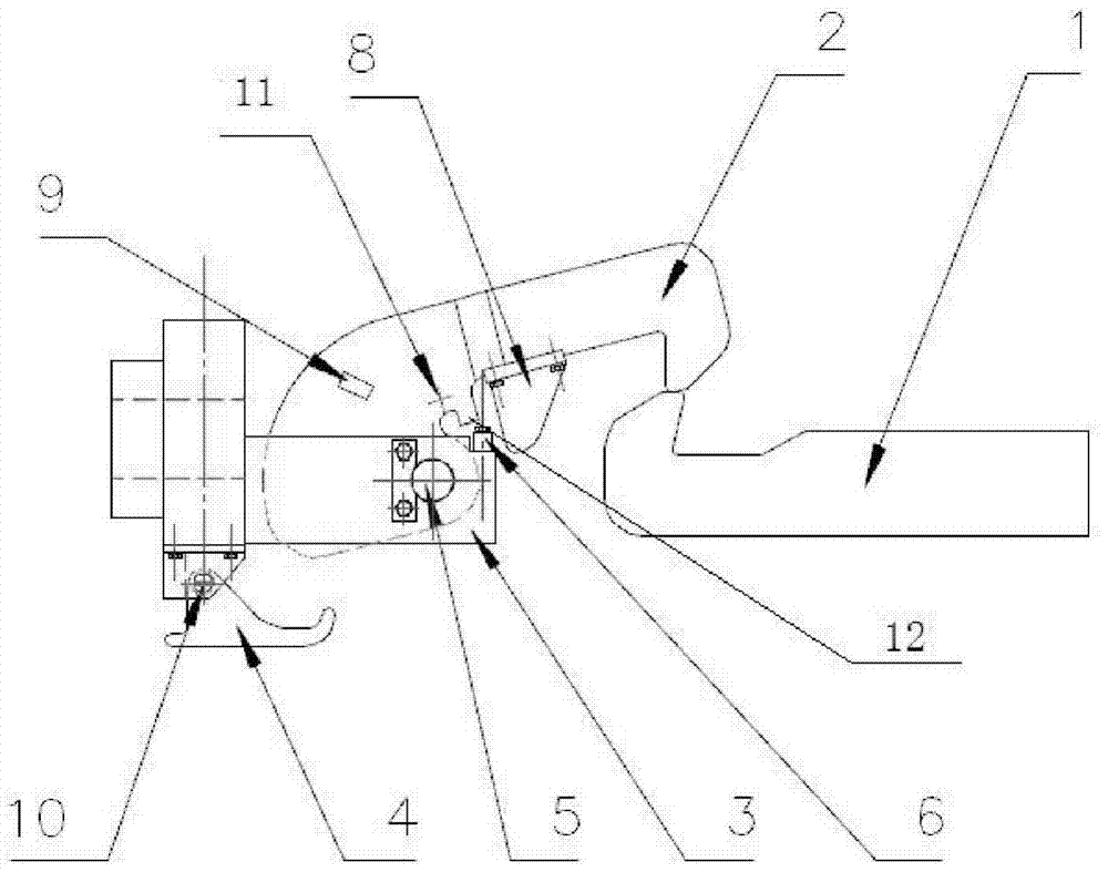 Automatic tripping device for push-pull trolley for working roll changing