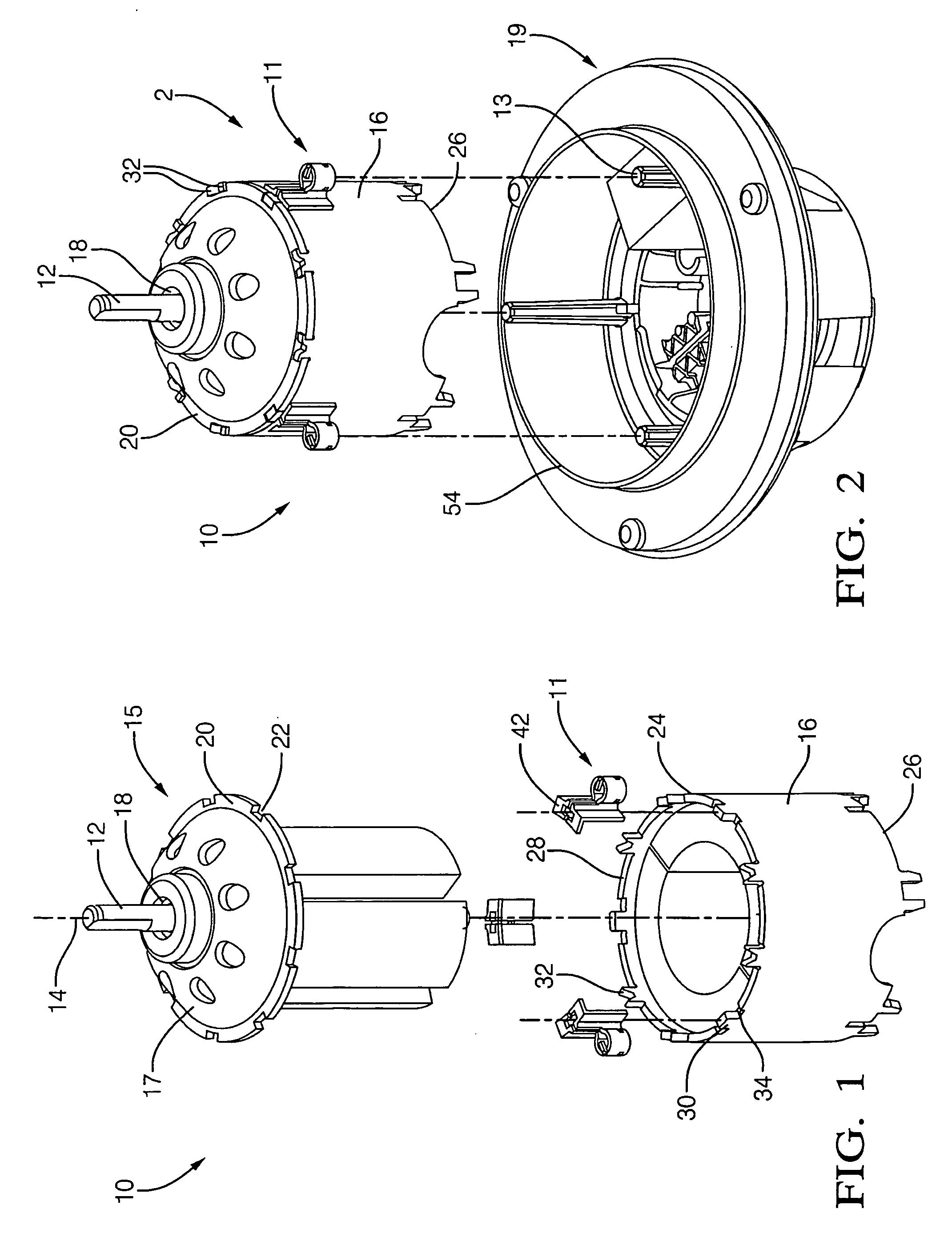 Motor attachment assembly for plastic post isolation system