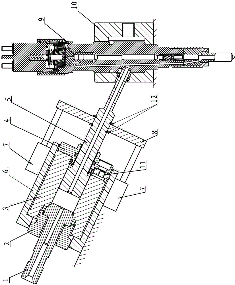 Synchronous oil supply and hold-down device for detecting high-pressure common-rail oil sprayer online and application method thereof