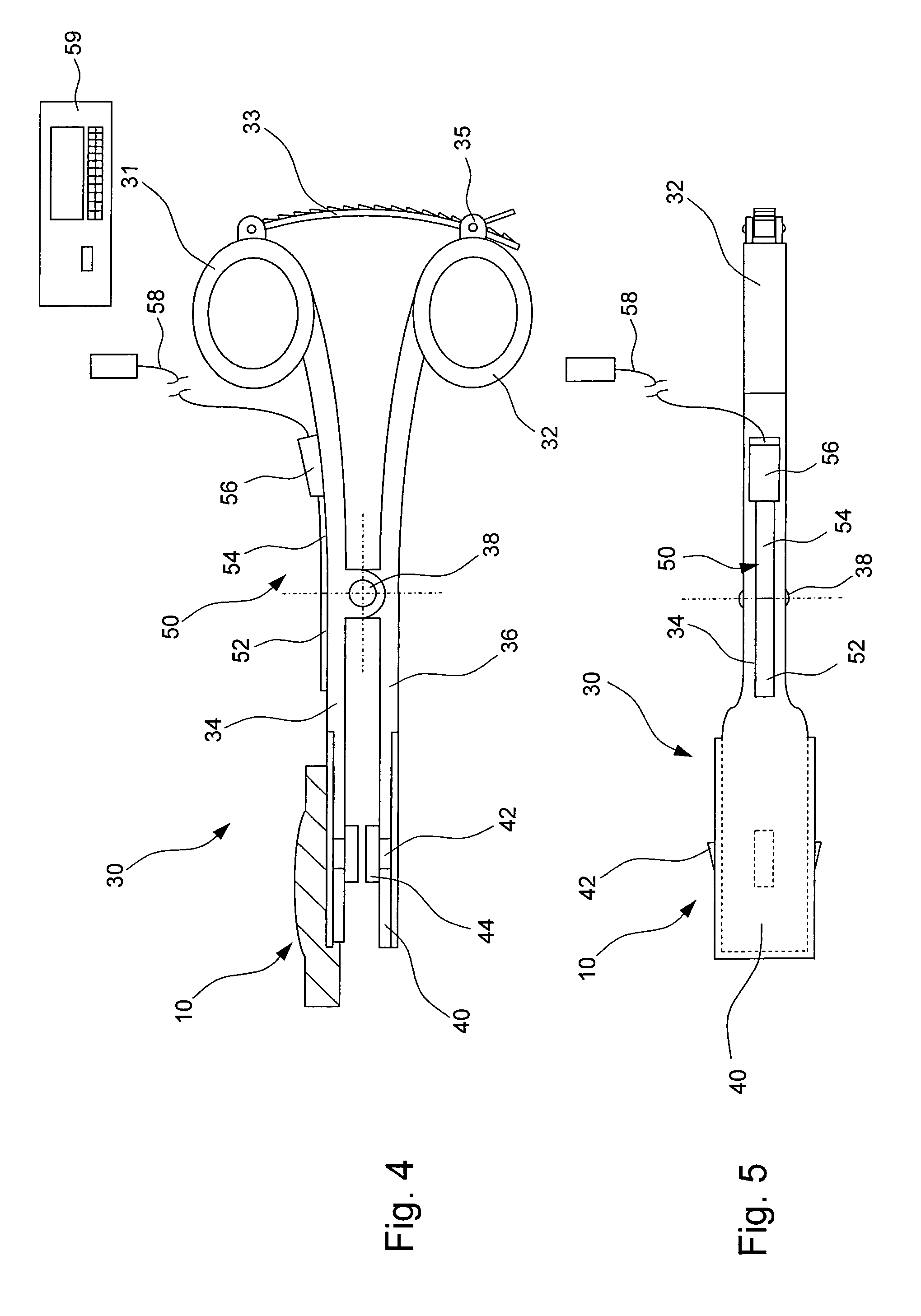 Instrument for measuring the distraction pressure between vertebral bodies