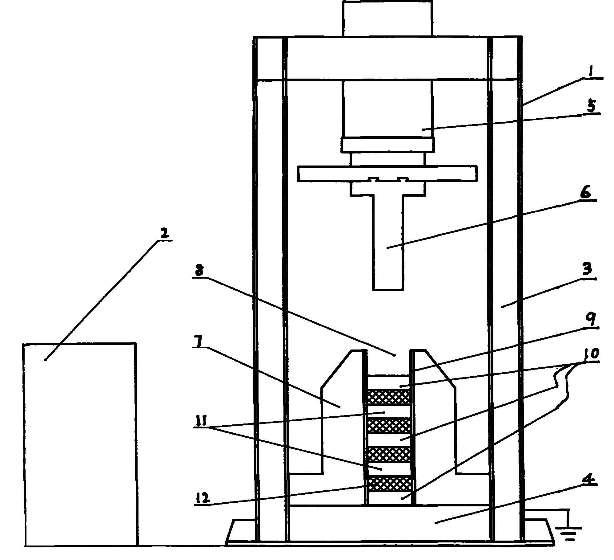 Hydraulic press for multi-layer bamboo wood integrated material