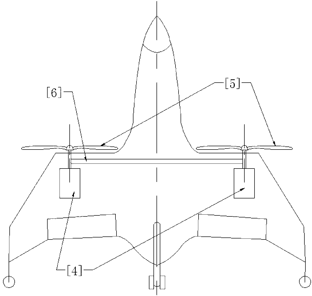 Tailless layout single tail seat type vertical take-off and landing aircraft