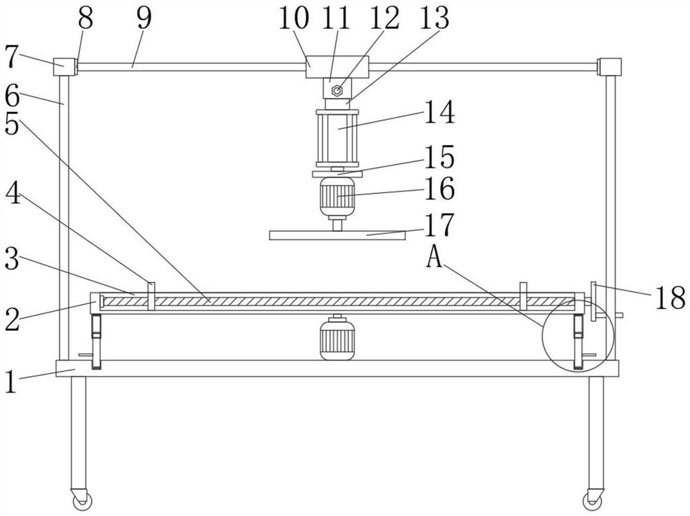 Wooden furniture grinding and polishing device convenient to adjust