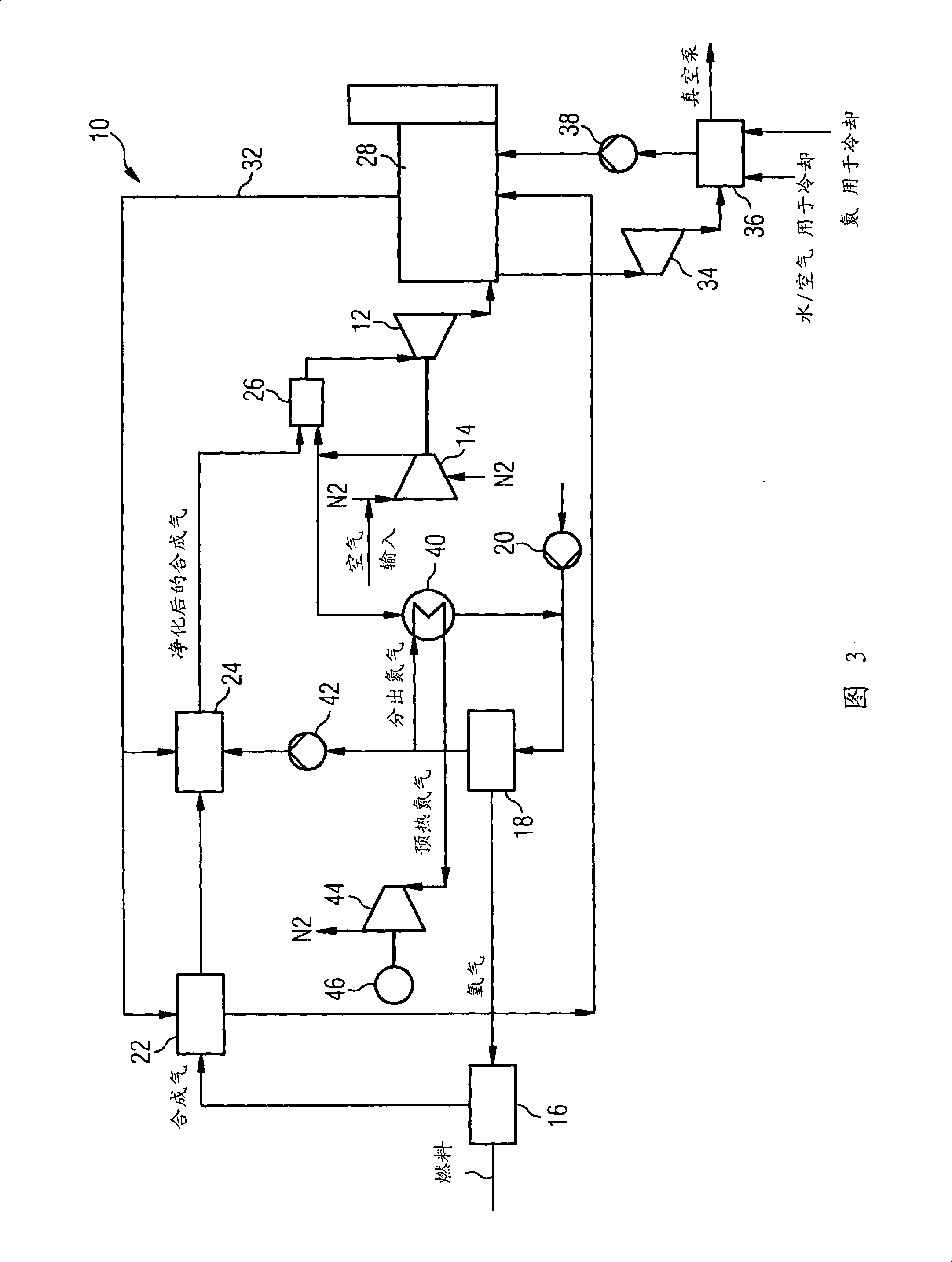 Method for increasing the efficiency of a combined gas/steam power station with integrated gasification combined cycle