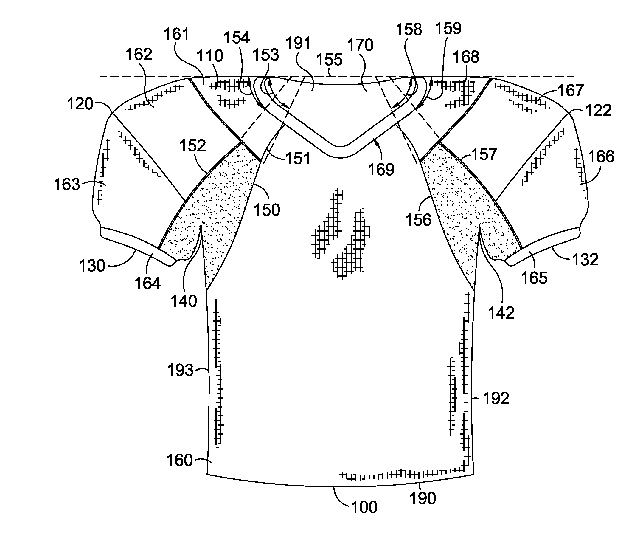 Optimal Range Of Motion Garment Utilizing Sleeve Openings And Gussets