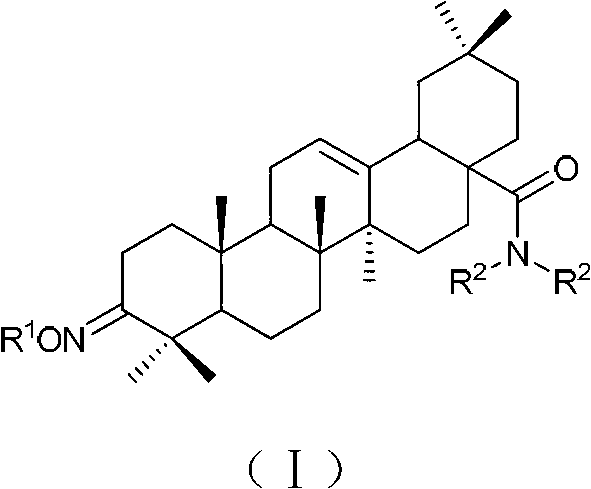 Oleanolic acid derivative with function of resisting malignant tumor, as well as preparation method and applications of oleanolic acid derivative