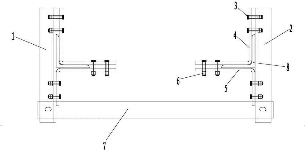 Iron tower cable support fixing device