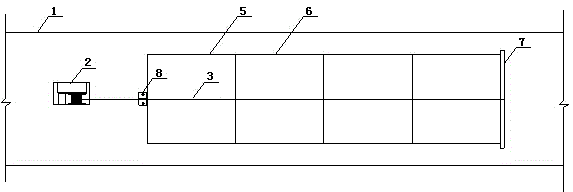 Heavy-caliber reinforced concrete pipe pull-type opening alignment method