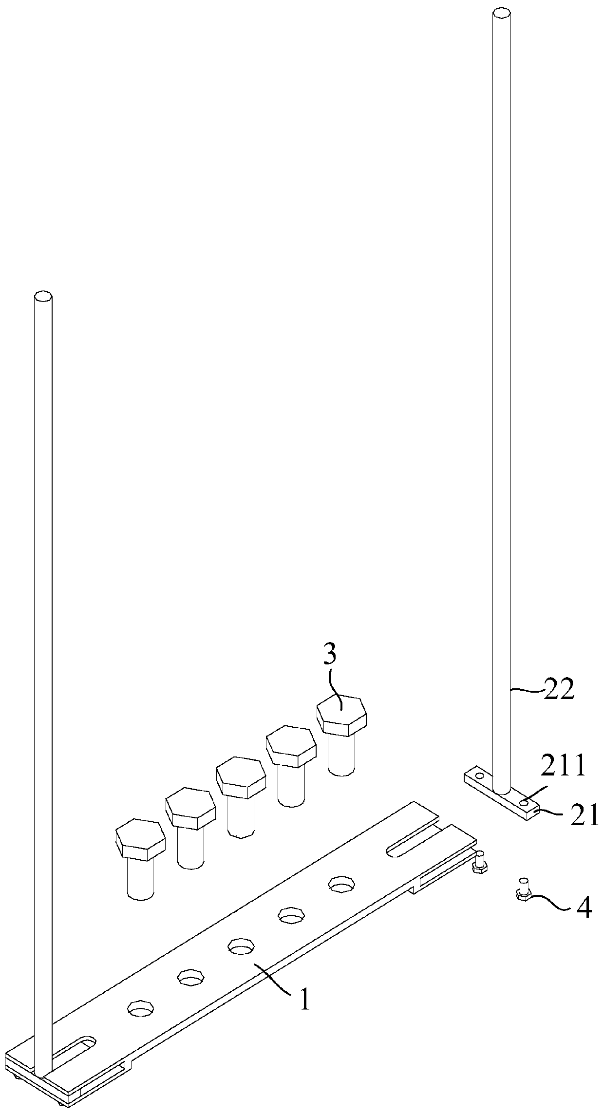 Nut tightening and shaping die special for narrow-space positive pressure air supply pipe and construction method