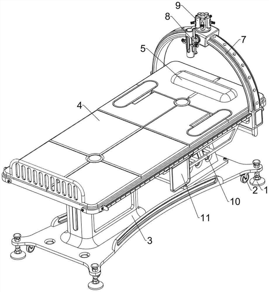 Multifunctional bed for lung puncture