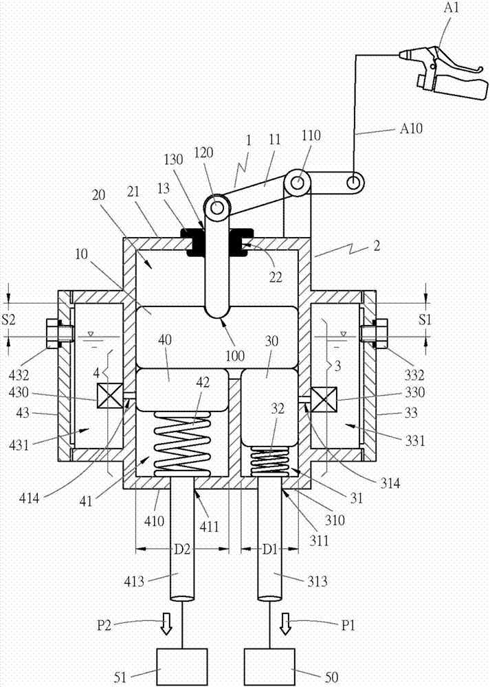 Oil pressure type time difference brake device and assembly thereof