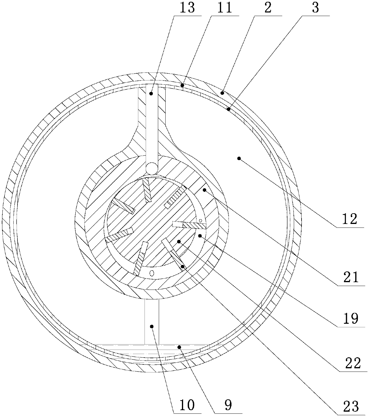 Air compressor oil-gas separation device and oil-gas separation method thereof