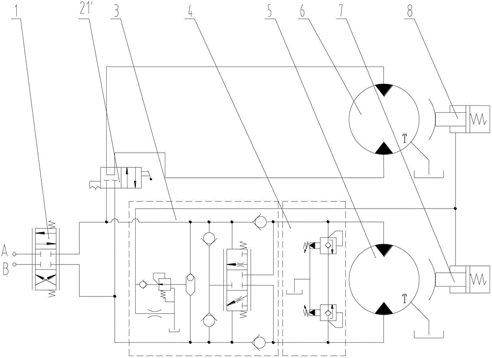 Engineering machine and travelling driving system thereof