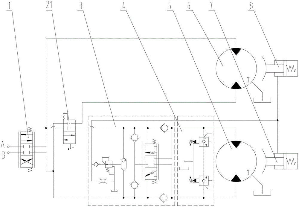 Engineering machine and travelling driving system thereof