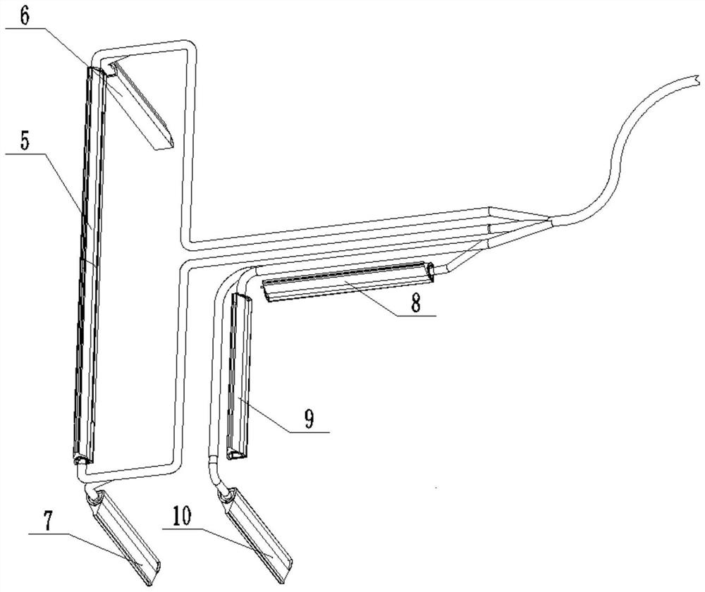 Modular fully mechanized excavation face air curtain device and using method