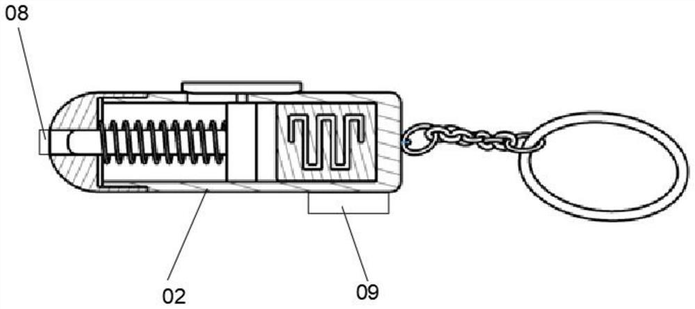 Multifunctional integrated tool with contact points capable of being collected and protected