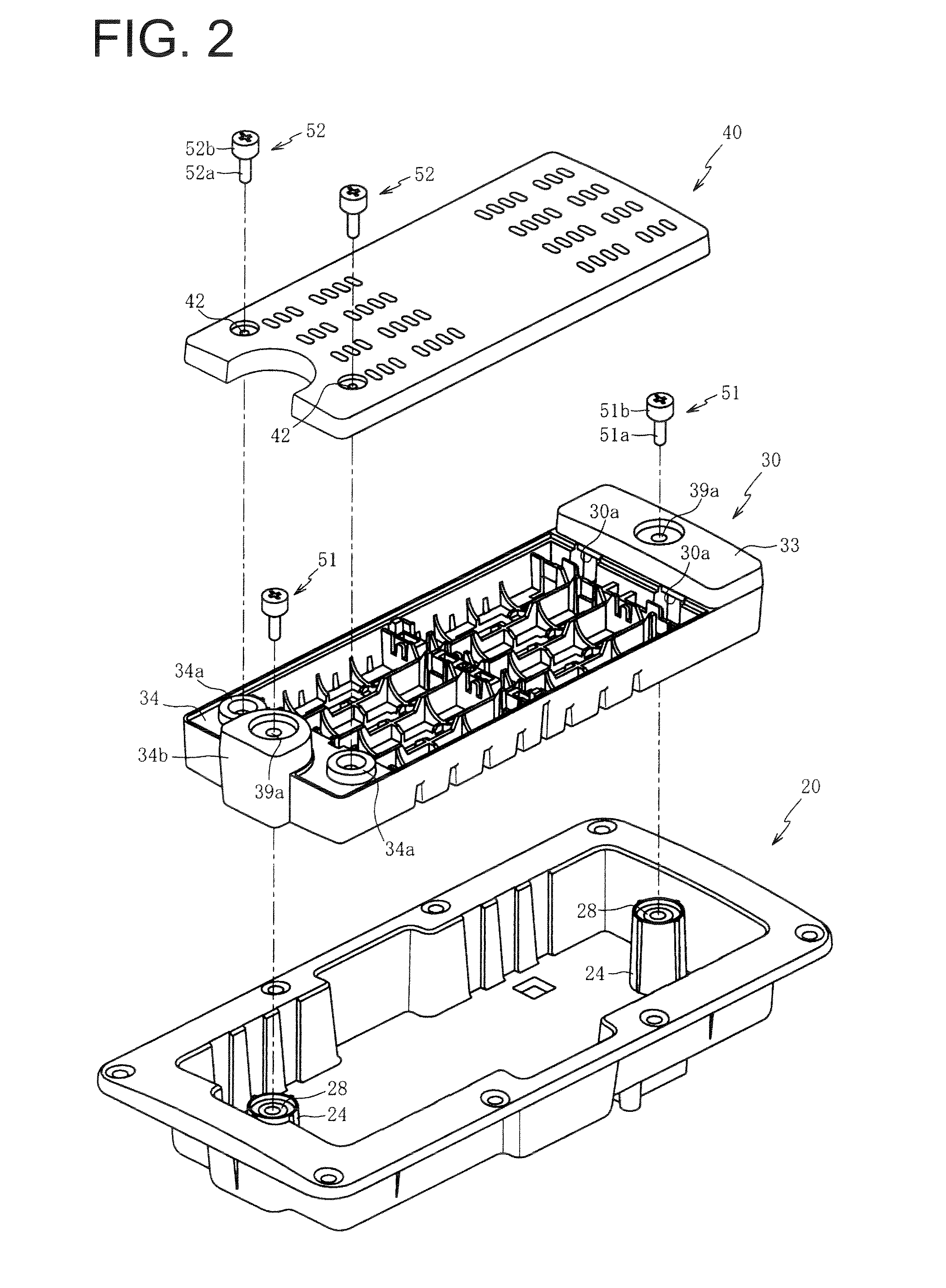 Battery storage structure for acoustic equipment