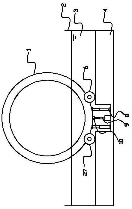 Ultrasonic flaw detection device for slewing ring bearings in wind power generation