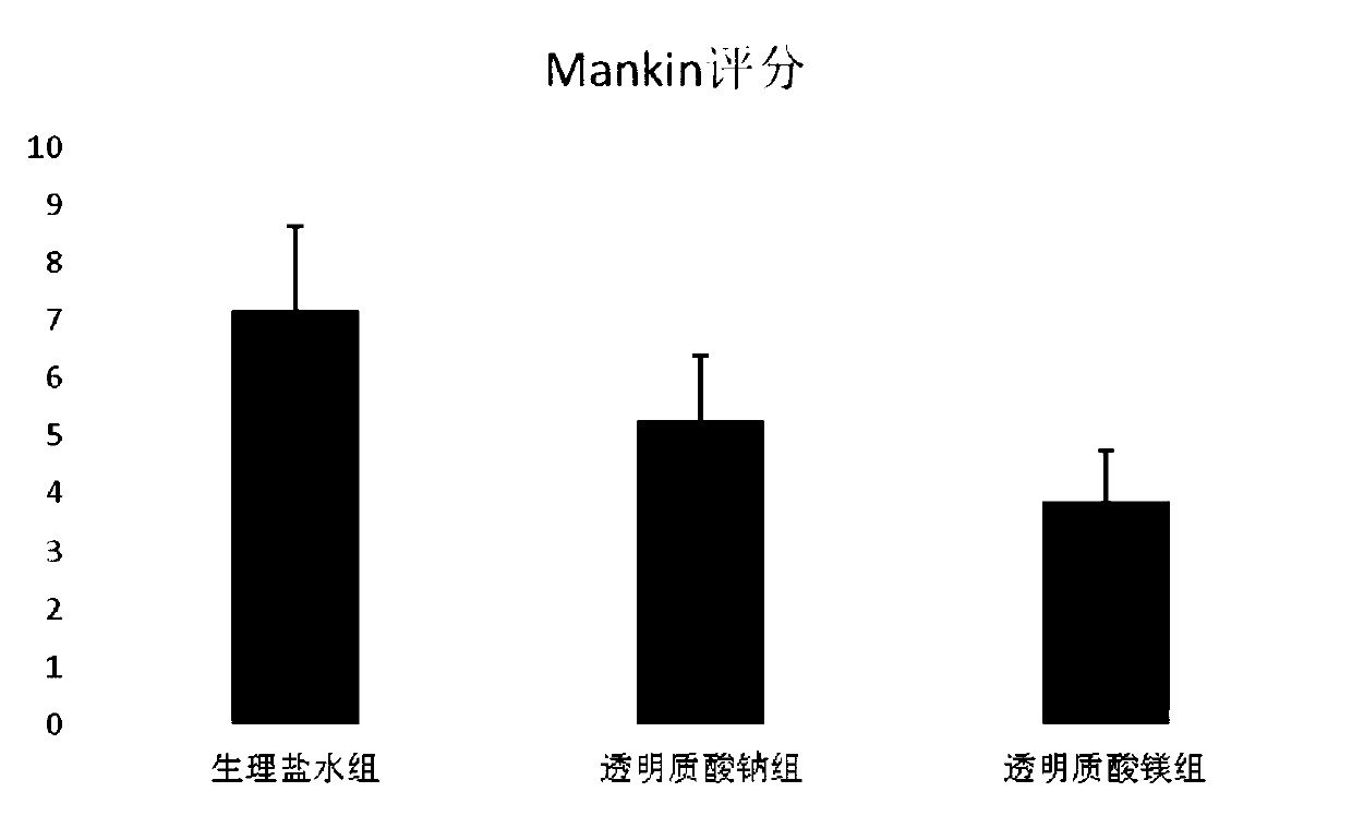 Magnesium hyaluronate for treating osteoarthritis and preparation method and application thereof