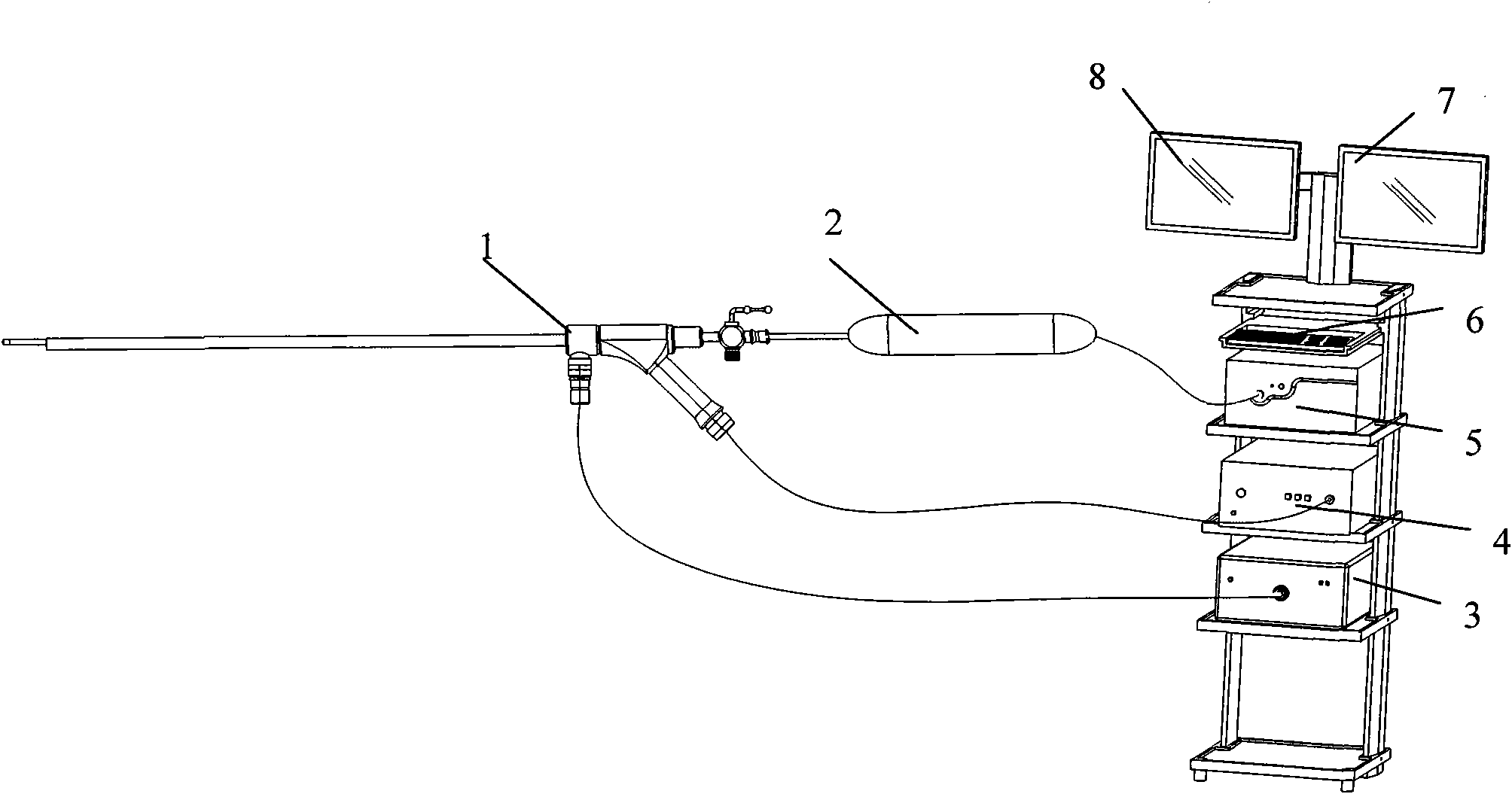 Hard laser anorectal endoscope system