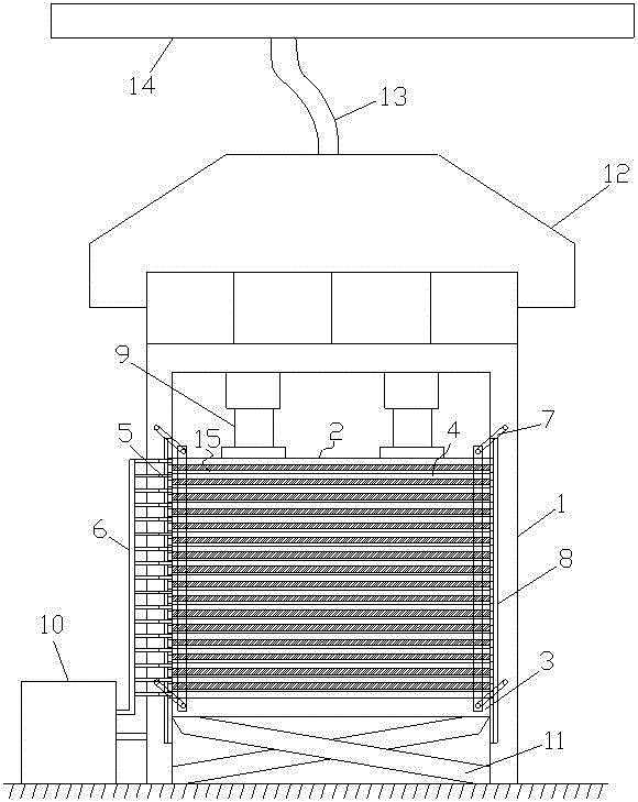 Multilayer block board hot press