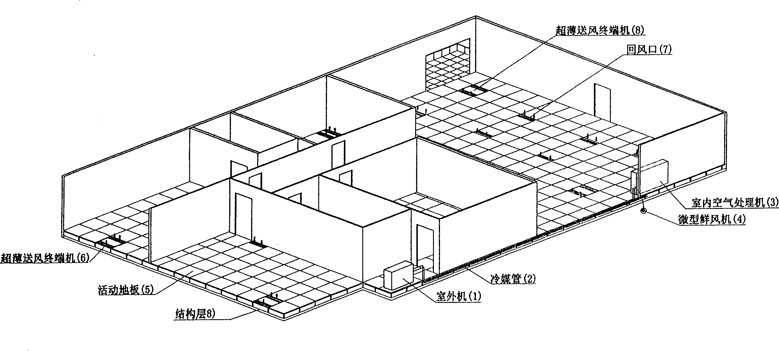 Intelligent residence energy saving air conditioning system and its air regulating method