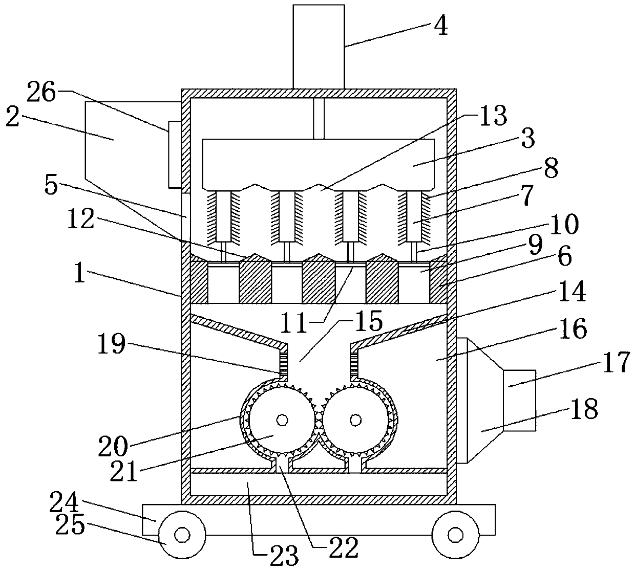 Crushing equipment for processing straw for agricultural planting