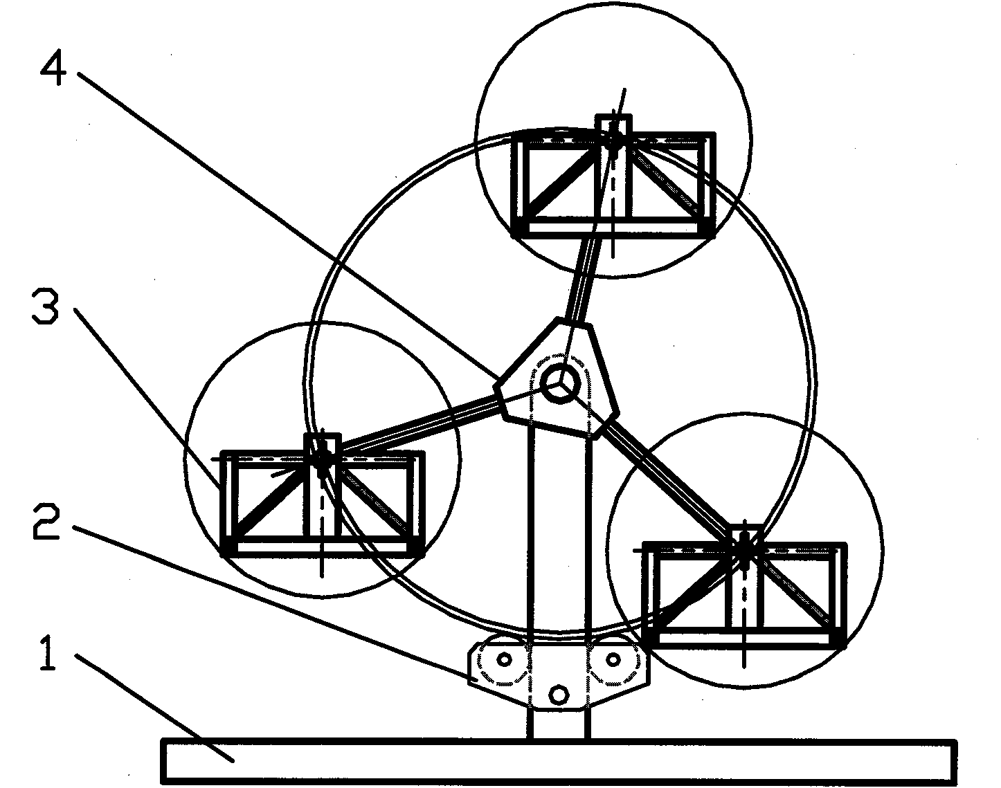 Vertical rotary type three-dimensional garage with automatic anti-swinging hanging vehicle loading platforms