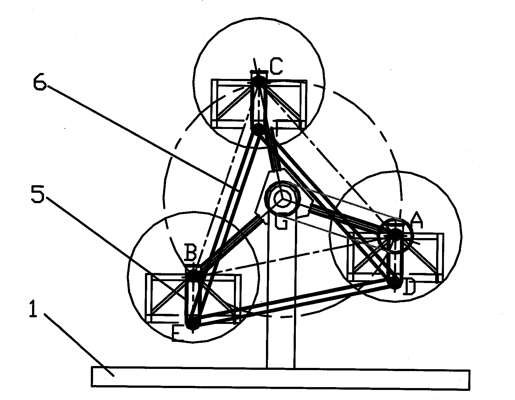 Vertical rotary type three-dimensional garage with automatic anti-swinging hanging vehicle loading platforms