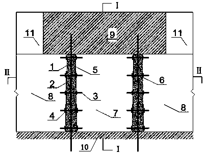 Construction method of anchor plate artificial prosthetic roadway