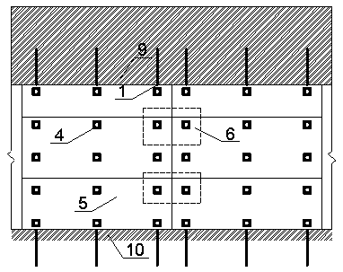 Construction method of anchor plate artificial prosthetic roadway