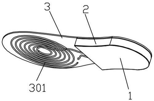 A kind of positive drive thermal insulation insole