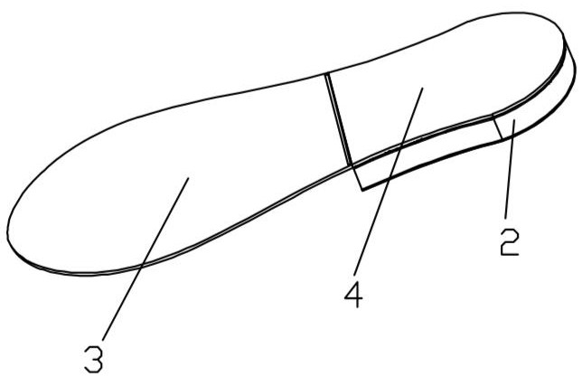 A kind of positive drive thermal insulation insole