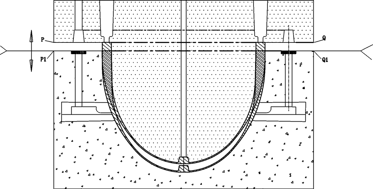 Casting method of propeller fairing with great wall thickness difference