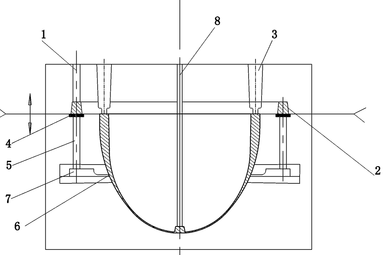 Casting method of propeller fairing with great wall thickness difference