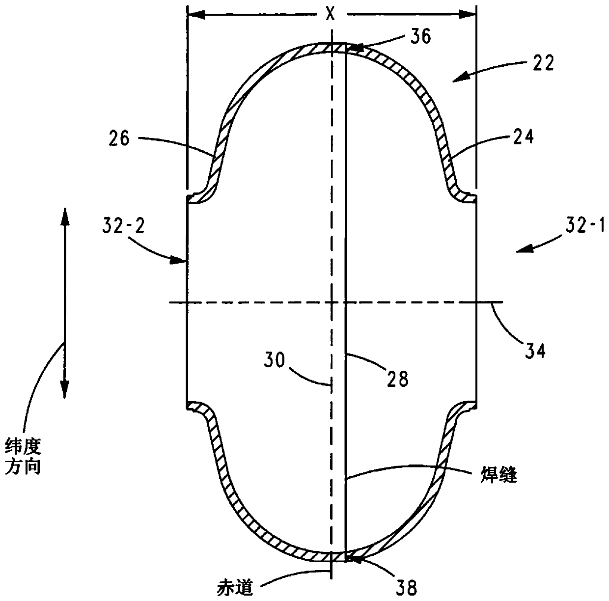 Superconducting resonating cavity and method of production thereof