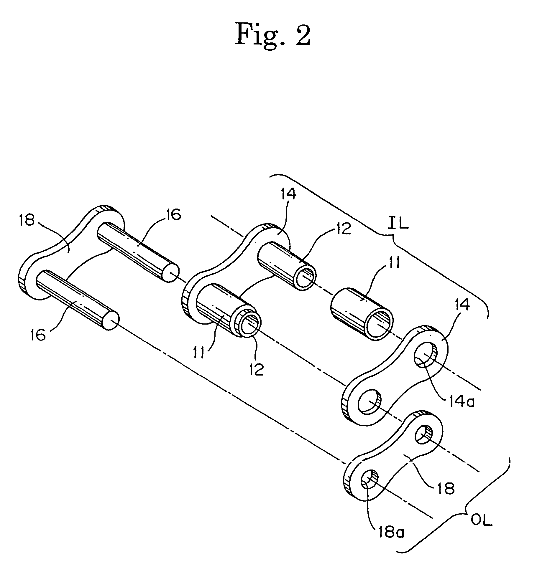 Roller chain transmission device