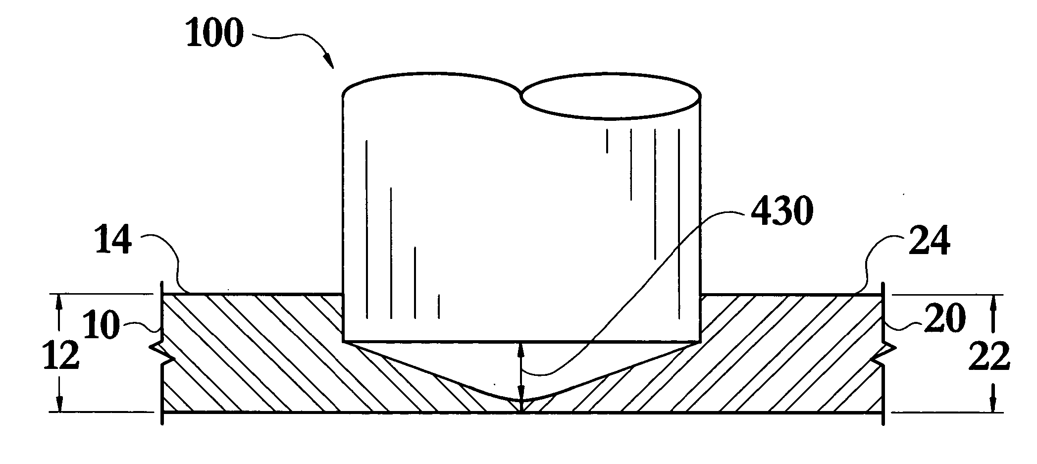 Method of friction stir welding and retractable shoulderless variable penetration friction stir welding tool for same