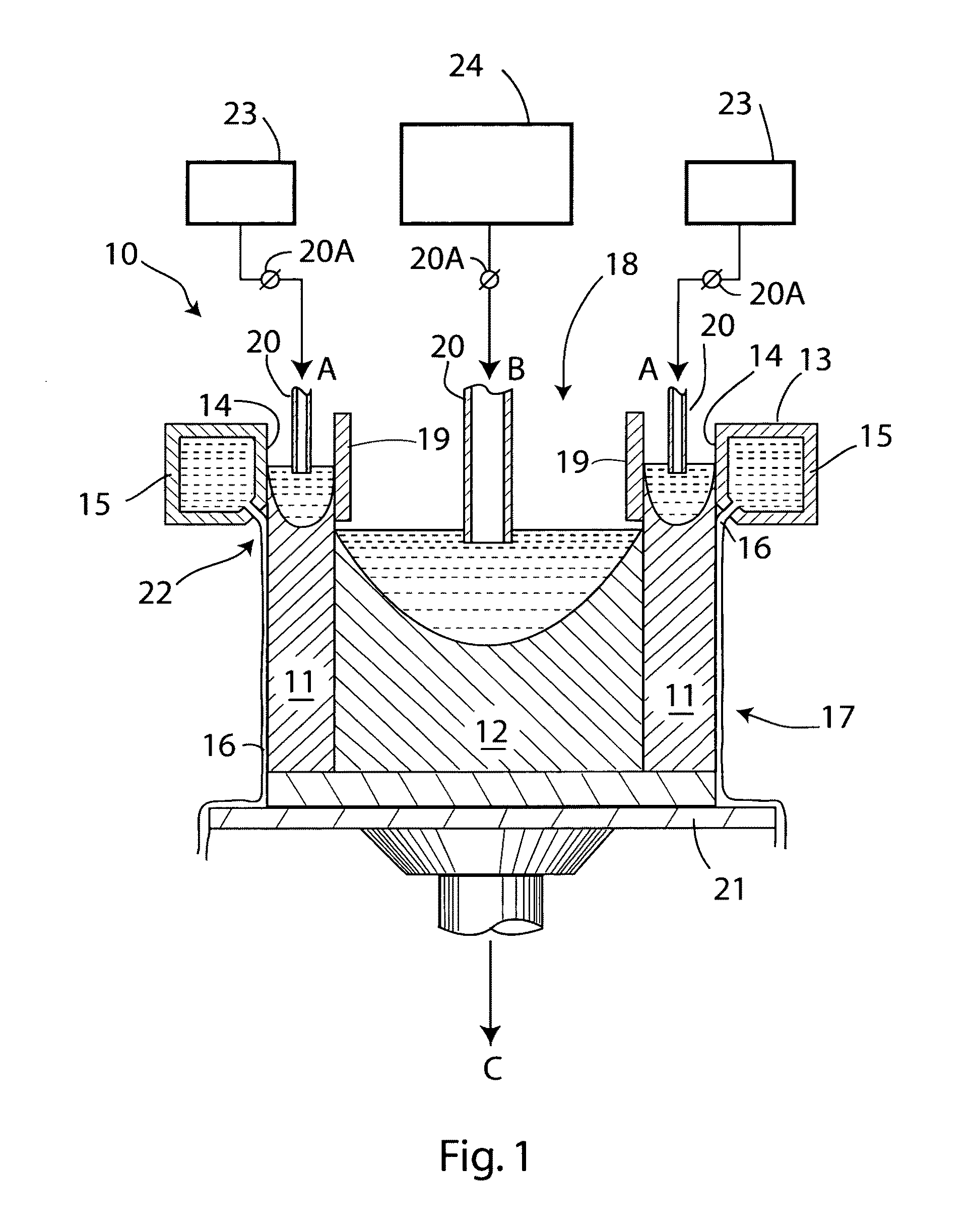 Sequential casting of metals having similar freezing ranges