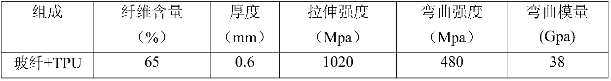 Fiber reinforced thermoplastic composite material and preparation device and preparation method thereof